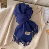 Bufanda Nueva de Color Puro Imitación Cachemir para Mujer en Invierno, Monocromática, Versátil, de Alta Gama, Protector de Cuello Cálido, Bufanda para Cuello para Parejas