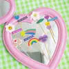 Estilo Ins Adorno de Papel para Pastel Oso Sonriente Estrella Amor Flor Adorno para Pastel de Cumpleaños Decoración para Pastel