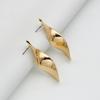 Pendientes Brillantes con Sensación Tridimensional, Aleación, Estilo Coreano, Aspecto de Alta Gama, Origen Transfronterizo Europeo y Americano, Estilo Minimalista Fresco, Diseño Geométrico Simple Retorcido