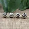 Artesanía Tradicional Plata Loto Joyería Hecha a Mano Pulsera Collar Accesorios Cuentas Espaciadoras Accesorios DIY Piezas