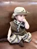 Ropa para Niños, Conjunto de Verano para Niños, Chaleco sin Mangas Estilo Coreano, Conjunto de Dos Piezas de Pantalones Cortos Versátiles de Moda para Bebés Niños y Niñas