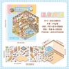 Pegatina Moji Cub de Vacaciones 3D Impermeable de PET Pegatina de Animales de Dibujos Animados Escena a Microescala Pegatina Educativa de Paisaje para Niños