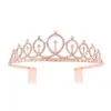 Moda Europea Transfronteriza Tocado de Novia Corona Diadema Diadema para Fiesta de Cumpleaños Corona de Reina Novia Joyería Tocado
