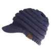 Ventas Directas de Fábrica nuevo gorro de visera vacío de otoño e invierno para mujer multicolor opcional gorro de lana con visera para mujer CC en stock lote
