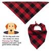 Bufanda para mascotas Amazon toalla para babas triángulo babero cuadros rojos pañuelo para perro algodón lino bufanda transfronteriza venta al por mayor
