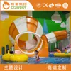 Tobogã de Parque Aquático Infantil Indoor, Tobogã Pequeno de Chifre para Piscina de Águas Termais, Equipamento para Brincar na Água, Tobogã Aquático Grande de Chifre