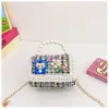 Nova Bolsa Infantil da Moda Stitch Labubu Personagem de Desenho Animado Bolsa de Ombro Bolsa Carteiro de Pérola Bolsa Transversal de Renda