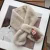 Bufanda Navideña para Niños Otoño e Invierno Cálida Bufanda de Imitación de Piel de Conejo para Niños y Niñas Bebé Exterior A prueba de Frío Acolchada Bufanda de Felpa