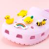 Accesorios 3D para Zapatos con Agujeros Flor de Zapato de PVC Hebilla de Zapato Lazo Fresa Animal Lindo Accesorios de Decoración para la Parte Superior del Zapato