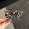 Peine de Flor de Cristal de Gama Alta y Elegante, Peine de Estilismo Ligero de Lujo y Sofisticado, Realza tu Temperamento, Pasador, Peine Inverso, Moderno y Versátil