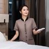 Ropa de Trabajo de Limpieza de Manga Corta de Verano para Mujeres Uniforme de Limpiadores de Habitaciones de Hotel Tía Pa Ropa de Limpieza de Propiedad