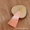 Anillo de extracción de 8 cm hilo dorado sombrero acanalado borla borla marcador de página colgante sachet diy sachet borla abanico borla