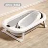 Tina de Baño para Bebé con Sensor de Temperatura Uso en Casa Plegable Antideslizante Tina de Baño para Bebé Puede Sentarse y Acostarse Tina de Baño Ampliada para Niños