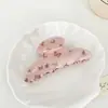 Presilha de Cabelo Fofa Borboleta Rosa e Marrom Estilo Coreano, Presilha Tubarão Doce e Sofisticada para Outono e Inverno, Acessório de Cabelo Versátil para Meninas
