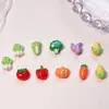 Fofos Brinquedos de Comida Vegetal 3D, Decorações para Unhas, Pequenos Acessórios de Resina, Cola Creme para Capa de Celular DIY, Acessórios de Unha Vestíveis