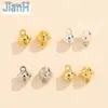 Brincos DIY Banhados a Cobre Ouro 18K Verdadeiro Acessórios de Joias Pingente Cor Dourada 14K Pingente Sino