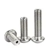 Tornillo Hueco de Cabeza Redonda Hexagonal para Escape de Acero Inoxidable 304, Estándar Británico y Americano, con Rosca de Tornillo Perforada al Vacío