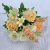 Flores Artificiais de Novo Produto Transfronteiriço Espiga de Arroz Combinação Rosa Decoração de Arranjo de Flores para Mesa de Sala de Estar Adereços de Fotografia para Estúdio de Casamento