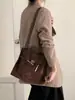 Bolso Kelly de Piel de Vaca Esmerilada de Primera Capa para Mujer 2026 Nuevo Estilo Retro Bolso Tote de Gran Capacidad Bolso Cruzado de Piel Genuina