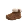 Botas de nieve cálidas forradas de polar con lunares estilo retro para niños, nueva colección otoño/invierno 2026, zapatillas de algodón unisex modernas y versátiles con suelas antideslizantes
