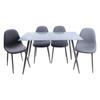 Mesa de Comedor Larga de Cristal de Exportación Transfronteriza para Sala de Estar del Hogar, Apartamento Pequeño, 4 Personas, 6 Personas, Rectangular, Mesa de Comedor de Cristal Templado de Exportación