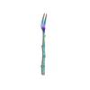 Cuchillo y tenedor de acero inoxidable para pastel de luna, creativo tenedor de fruta dorada con patrón de rama, juego de cuchillo y tenedor para pastel de luna desechable.