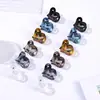 Clip de Pinza para Agarrar Amor Hueco Pequeño de 2.5 CM Estampado de Leopardo Colorido Pinza para Flequillo Femenino Pinza para Cabello Roto Pinza para el Cabello Pinza Caliente Transfronteriza