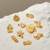 Guirnalda de Cascabeles de Acero Inoxidable Colgante de Cachorro Pájaro Color Dorado Conservación del Color Joyería Moda Característica Accesorios para Joyería DIY