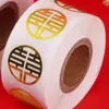 Adesivos de personagens felizes autoadesivos para casamentos, adesivos para envelopes de quarto de noiva, pequenos adesivos de vedação, envelopes vermelhos para caixas de doces, pequenos adesivos de ovo de casamento