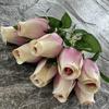 Flanela 9 Pequenos Botões de Flor de Ameixa Decoração de Casamento Decoração de Casa Buquê de Rosas Projeto Flor Artificial Macia Flor Artificial