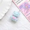 Colgante de Oso de Dibujos Animados Flocado Lindo Llavero DIY Cadena para Bolso Teléfono Accesorios de Muñeca Creativos Venta al por Mayor