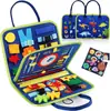 Tablero de Aprendizaje de Fieltro para Niños, Tablero de Actividades con Botones, Libro Silencioso, Bordado DIY de Tejido No Tejido, Libro de Lujo, Tablero de Educación Temprana