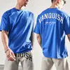 Vq Primavera e Verão Músculo Fitness Irmãos Gola Redonda Esportiva Masculina Camiseta Corrida Manga Curta Top Respirável e de Secagem Rápida