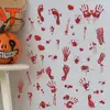Creativo Halloween huella de mano de sangre sorpresa transfronterizo Amazon comercio exterior pegatinas de pared habitación dormitorio sala de estar pegatinas al por mayor