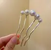 Nuevo y Elegante Peine para el Cabello de Viaje con Perlas, Peine de Cuatro Dientes para Recogidos, Pasador para el Cabello para Mujeres, Peine Vintage para el Cabello