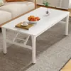 Mesa de Centro Plegable para Sala de Estar, Mesa Baja Rectangular para Uso Doméstico, Mesa Lateral para Casa de Alquiler al Aire Libre, Mesa de Comedor Plegable, Mesa Cuadrada Simple