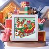Pintura de Diamantes Navideña Transfronteriza para Niños, Arte de Puntos de Diamantes DIY con Marco, Pintura de Pegatinas de Diamantes Completos 5D, Regalo, Oferta Especial de Navidad