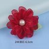 4-10cm fábrica em estoque camélia borda queimada flor chapelaria tecido flor feita à mão acessórios flor de tecido acessórios DIY broche