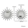 Acero Inoxidable Chapado al Vacío Oro de 18 Quilates Vida Marina Girasol Grande Colgante DIY Colgante de Collar Accesorios para Pendientes Venta al por Mayor