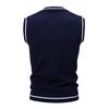 Chaleco de Punto para Hombre para Exportación, Nuevo Estilo Sweater 2025, Tejido de Punto de Bloques de Color a la Moda, Chaleco Sweater Talla Grande