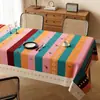 Mantel estilo americano, impermeable, a prueba de aceite, lavable, nuevo modelo 2025, resistente al calor, mantel rectangular para comedor, cubierta atmosférica para mesa de centro