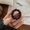 Ins Coreano 2026 Nuevo Estilo Color Café Forma de Grano Goma para el Cabello Toalla, Cuerda para el Cabello de Alta Elasticidad Linda y Moderna Accesorio para el Cabello