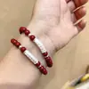 Prata 990 Baifu Cinnabar Pulseira Pulseira Pé Prata Cordão de Mão Joia de Mão Prata Passe-partout Loja Dourada Atividade Presente Lote