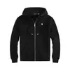 Exportación Transfronteriza Otoño e Invierno Sudadera con Capucha y Cremallera Forrada de Forro Polar Rl Pony Bordada Holgada Talla Grande Color Sólido Polo Ropa para Hombre