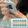 Adesivos para Manicure em Gel Sem Luz de 14 Dedos Popular na Temu Transfronteiriça Adesivos de Unha à Prova d'Água de Longa Duração