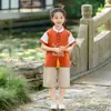 Roupas de Performance Infantil para o Dia das Crianças, Ternos Estilo Chinês para Meninos, Dinastia Han, Vestidos Tang para Meninas, Roupas de Performance para Alunos do Ensino Fundamental de Verão, Jardim de Infância