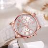 Relógio de Pulso Feminino Estilo Coreano Cruzado Novo Quartzo Simples Clássico Pulseira de Silicone Relógio Feminino Atacado Dropshipping