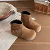 Botines retro de gamuza para niña, nuevo estilo coreano para otoño e invierno 2026, con cremallera lateral, suela suave, estilo bosque, versátiles para uso en exteriores