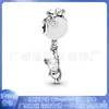 Pandora 925 Cobre Blanco Chapado en Plata Trébol de Cuatro Hojas Caja de Globo Estilo Amor Cuerda Versátil Colgante Cuentas DIY