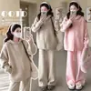 Traje de Maternidad 2026 Otoño e Invierno Cordón Cremallera moda Suéter Estilo Casual moda Pantalones de Pierna Ancha holgado Traje de Maternidad